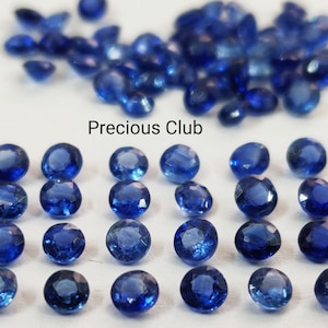 Natural 3mm Kyanite Round Faceted Cut AAA Quality- Loose Kyanite