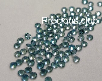 Natural London Blue Topaz Round Cut 1.5 mm Faceted - Loose Topaz AAA High Quality