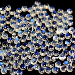Natural Rainbow Moonstone Round 6mm Cabochon - Loose Rainbow moonstone AAA QUALITY