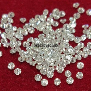 Sparkling E-F White Moissanite 1.75mm Round Cut Stone - VS Clarity, Brilliant Shine