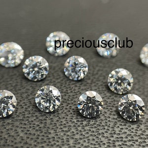 Sparkling E-F White Moissanite 3mm Round Cut Stone - VS Clarity, Brilliant Shine