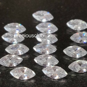 E- f  White Color 5x10 mm Moissanite Marquise Vs Purity - AAA Quality
