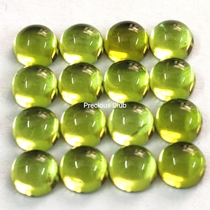 Natural Peridot Round 8mm Cabochon - Loose peridot AAA Quality