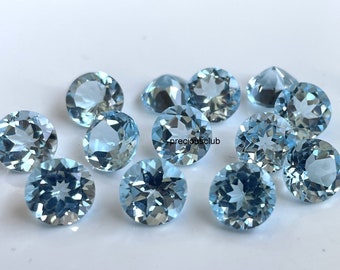 Wholesale Natural African Sky Blue Topaz 4 5 6 7 8 9 - Etsy