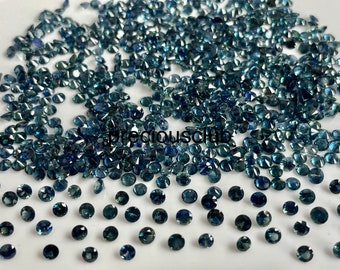 Natural Teal Sapphire 3.50mm Top Quality Brilliant Round Faceted - Australian Greenish Blue Sapphire