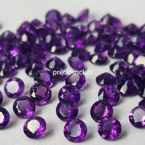 Natürlicher Amethyst Rund 5 mm facettiert - Lose Amethyst AAA Top Qualität