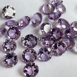 100 pc wholesale lot of Natural Pink Amethyst Round cut 3mm to 10mm mm Faceted - Loose Amethyst AAA Top Quality