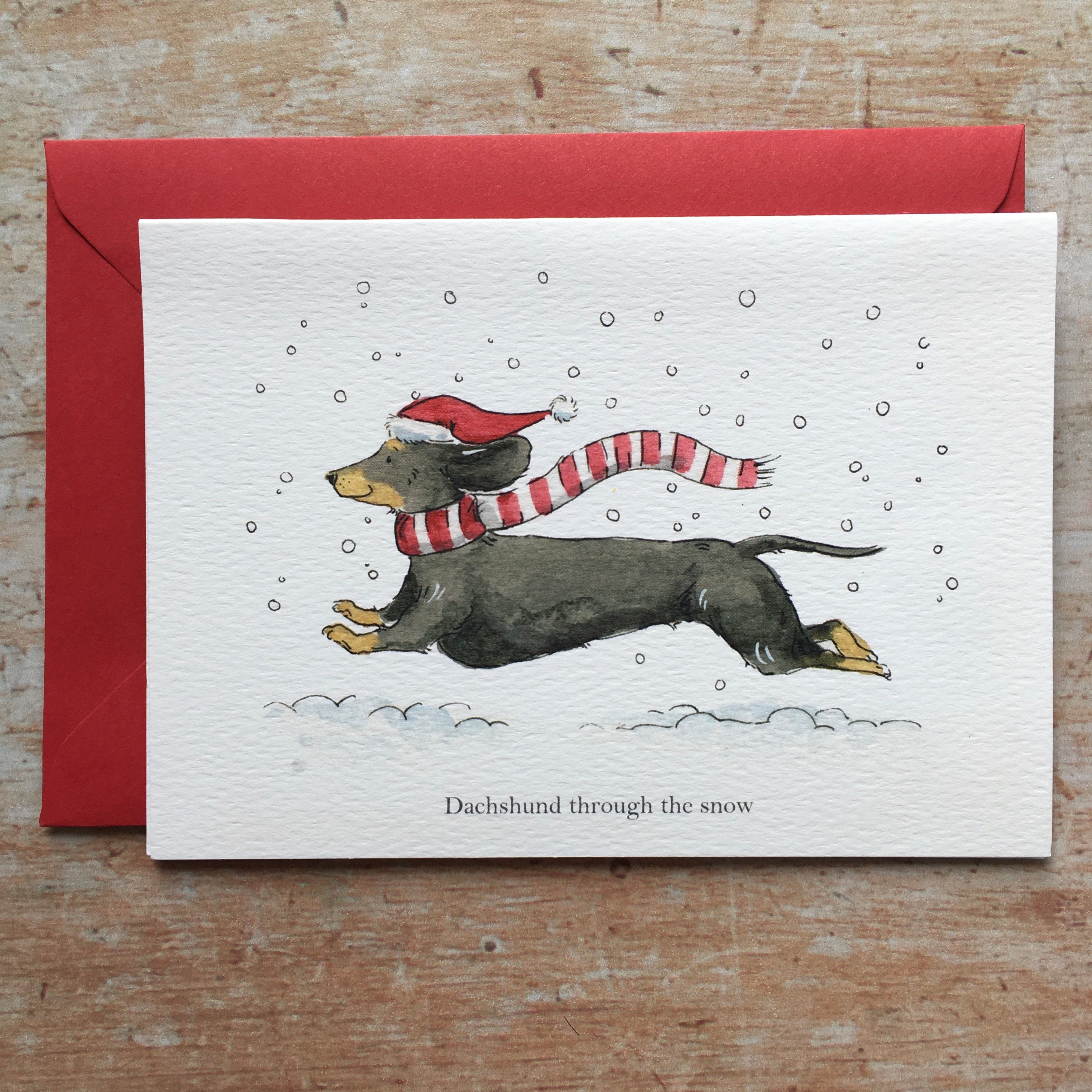 Dachshund christmas cards deals