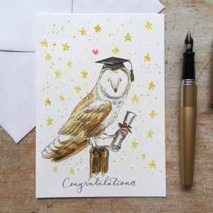 Congratulations card | Congratulations Graduation card | Graduation card | Pass exam card | Exam card | Pass card | Owl card