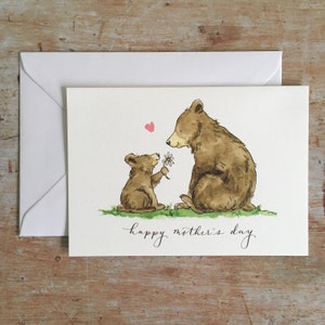 Happy Mothers Day card | Happy Mother's day card | Card for mum | Mum card | Bear card | Mommy Bear card | Bear cub card | Cute card