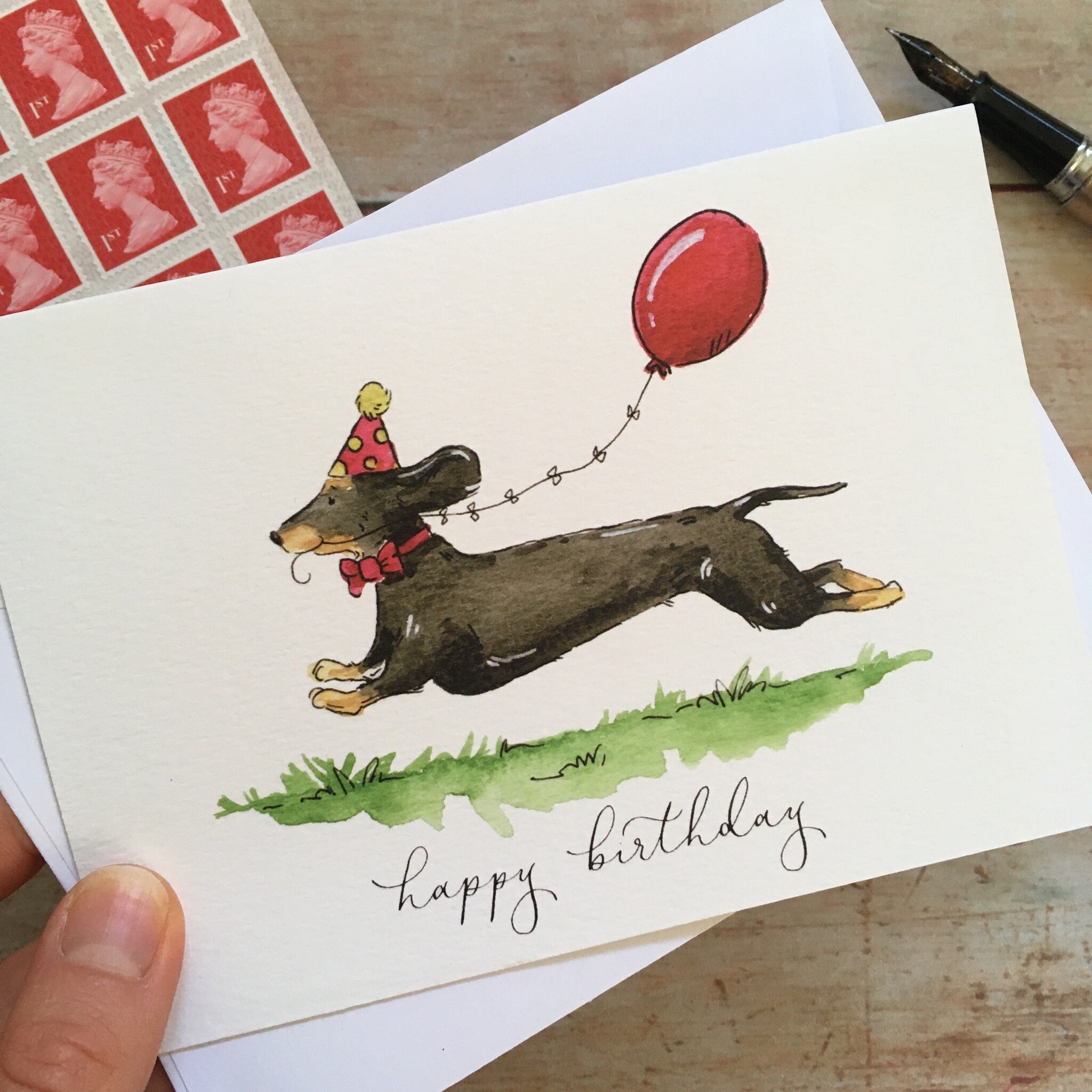 Sausage Dog Happy Birthday Card Dachshund Happy Birthday Etsy