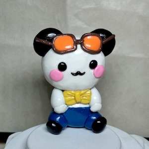 Bear with Glasses miniature, collectable, toy, doll, figure, figurine, action figure, handmade, unique, personalizable, customizable, bear