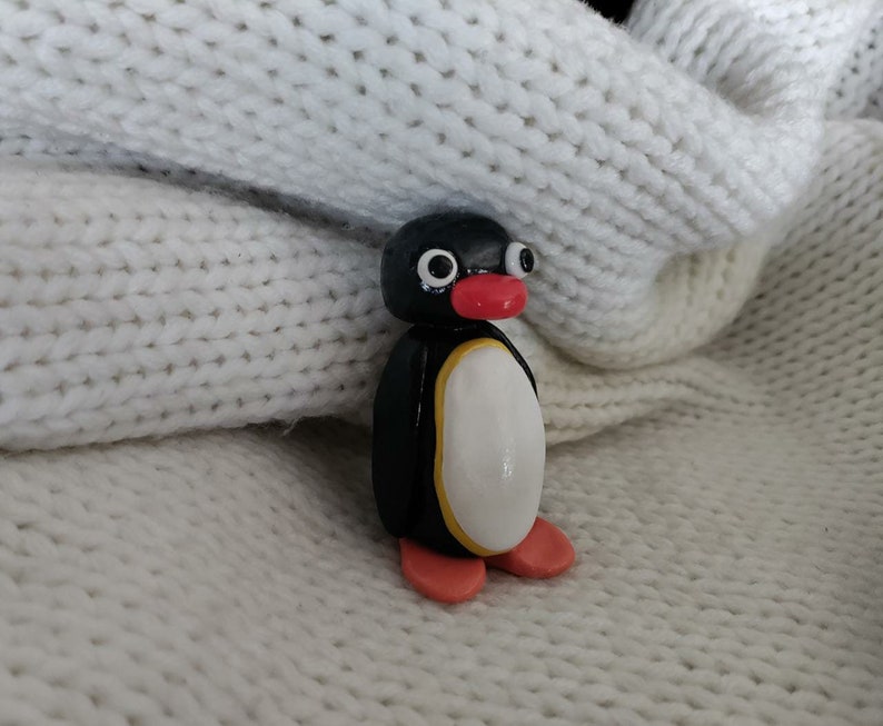 Pingu Pattern , cute penguin, miniature, clay art, tutorial, make your own Pingu image 2