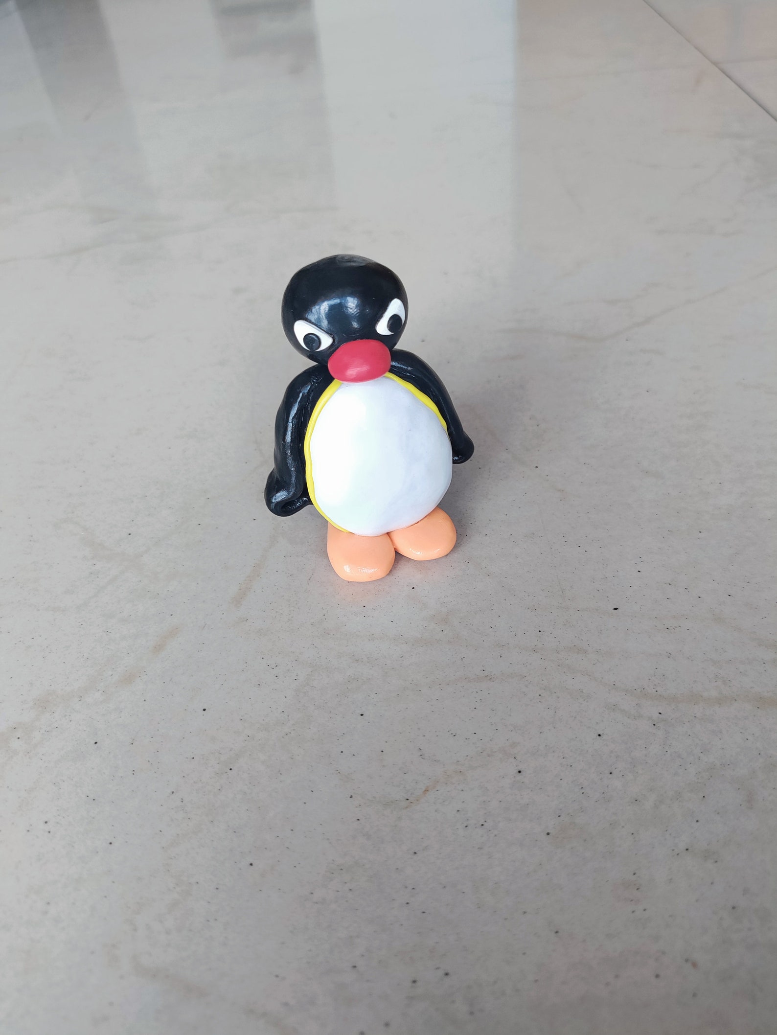 Angry Pingu and Pinga Figure Figurine Doll Toy, Handmade, Penguins, 90s ...
