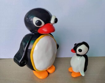 Pingu Pinga Penguin Figure Set Of 4 With Sled JPN Limited