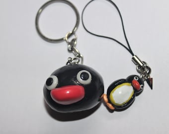 ミニチュアピングーキーホルダー：コレクション用ペンギンチャーム