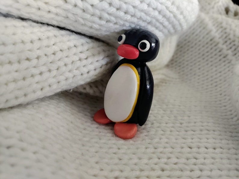 Pingu Pattern , cute penguin, miniature, clay art, tutorial, make your own Pingu image 3