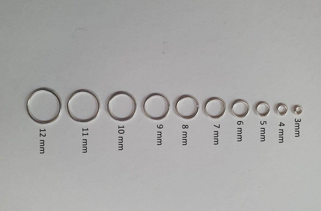 Sterling Silver Open Jump Rings: 3-12mm Jewelry Connectors - Etsy