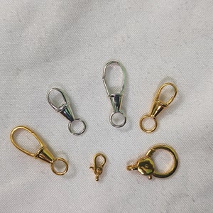 Brass Lobster Clasp: Sterling Silver & Gold Options