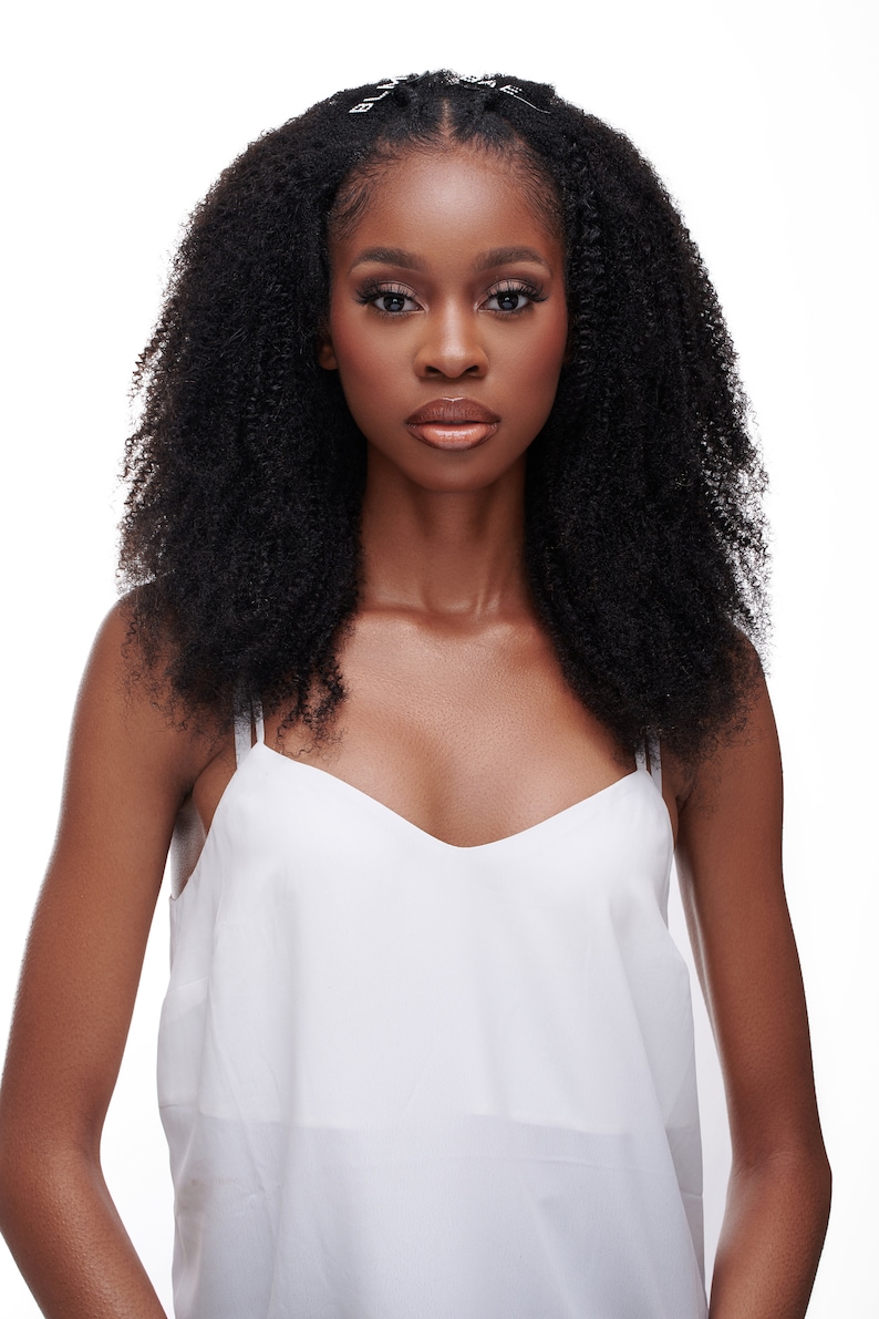 Kinky Coarse Upart Wig Virgin Human Kinky Straight, Curly Afro Natural
