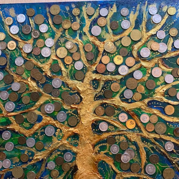 Money Tree Painting Etsy