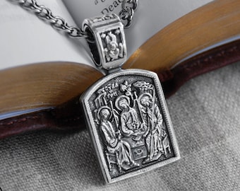 日本未入荷☆KING ICE☆The Holy Trinity Necklace Holy Trinity Religious Christian Orthodox Jewelry Necklace