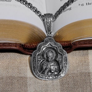 Silver Orthodox Saint Nicholas Jewelry Pendant Necklace Sailor Men - Religious Greek Icon Saint Of Sailors