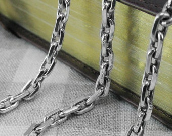 Mens Anchor Thick Silver Chain Necklace - Oxidized Men or Woman Mariner Anchor Chain - Viking Sailor Silver Anchor Necklace