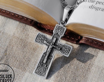 Ciondolo Croce Ortodossa In Argento 925 – Collana Uomo, Made In Ukraine - Foto 5
