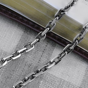 Silver Anchor Chain Men or Women Oxidized Necklace - Mens Anchor Mariner Silver Chain Necklace - Silver Women Anchor Chain Necklace