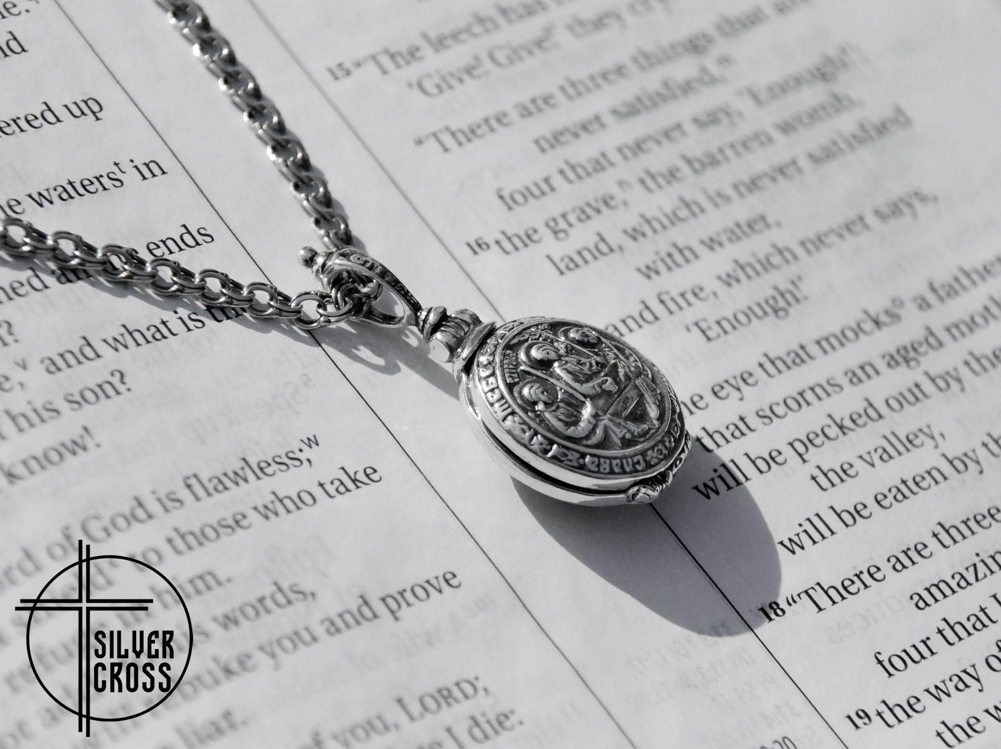 Holy Locket Pattern Holy Trinity Orthodox Locket Christian Jewelry Pendant - Saint ...