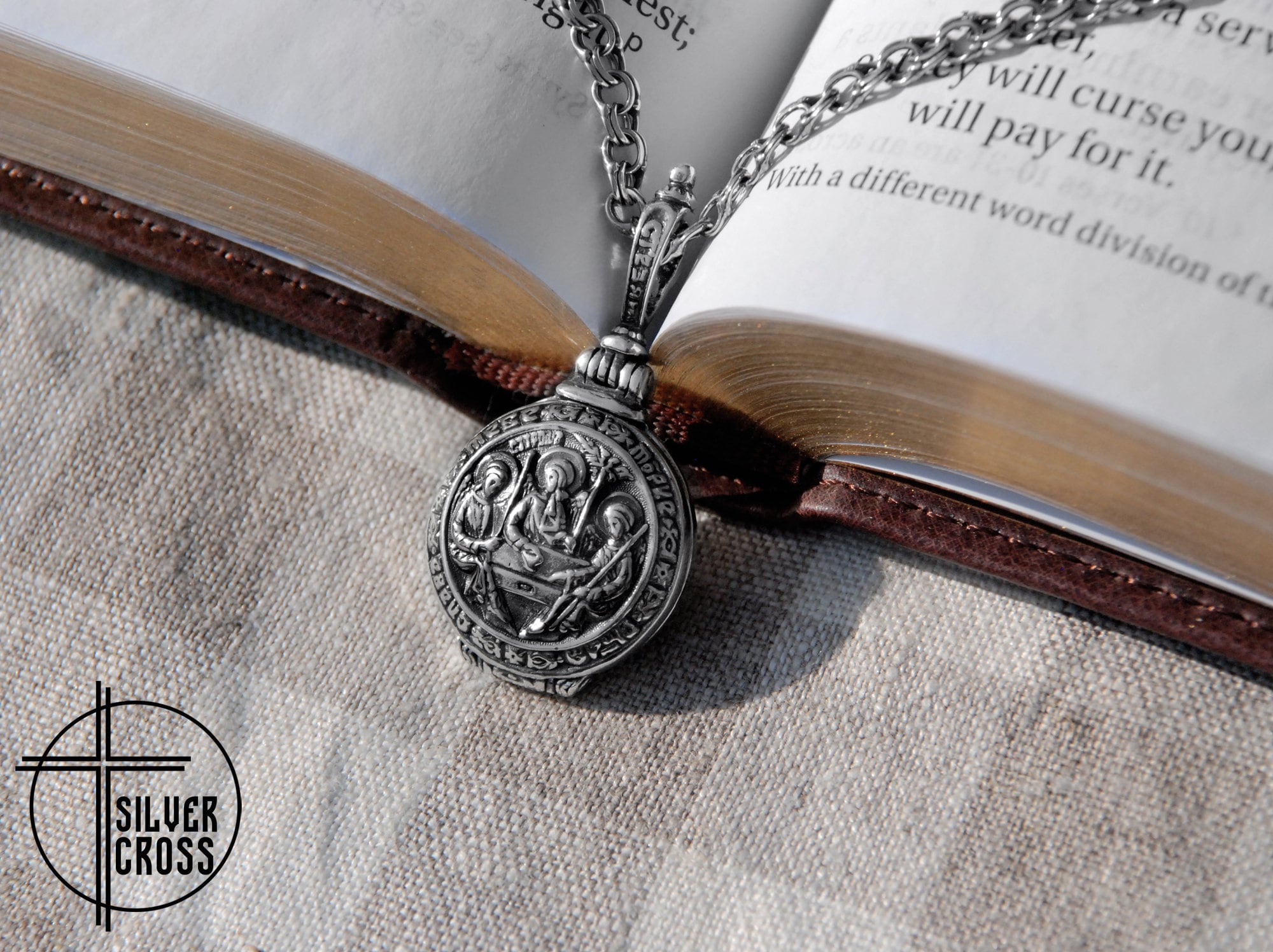 Holy Trinity Orthodox Locket Christian Jewelry Pendant - Saint ...