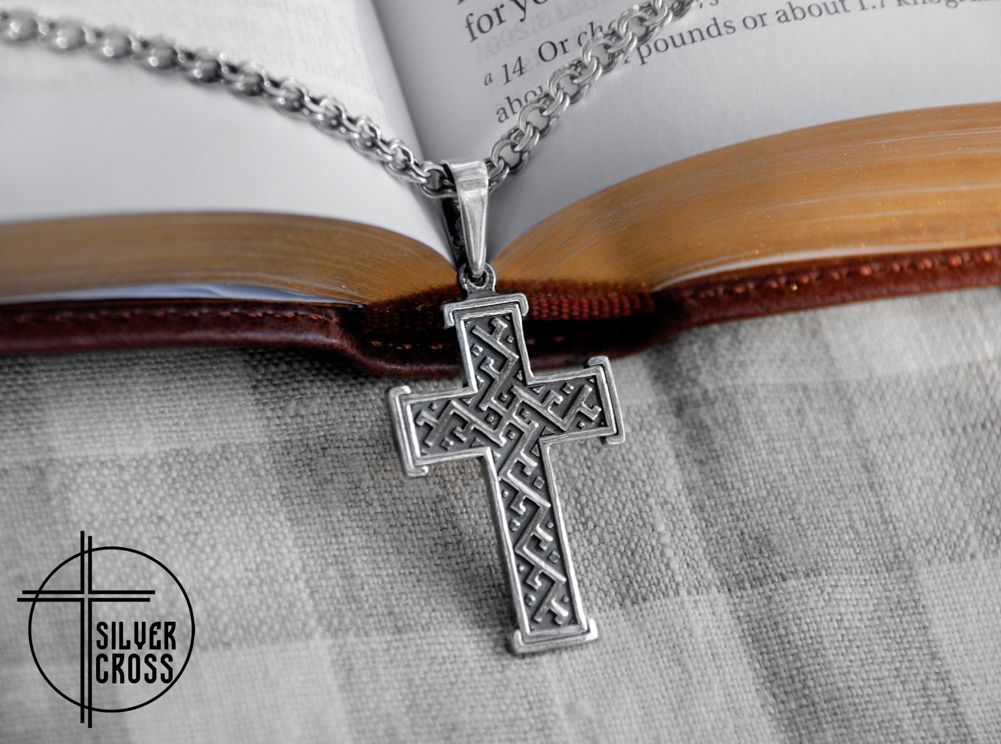 Orthodox Cross Necklace Ukrainian Jewelry Mens Embroidery Etsy