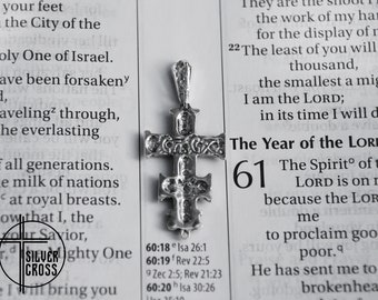 Collana A Croce Ortodossa ONEFINITY In Argento 925 Con Inserto In Abalone, Ciondolo Religioso, Catena In Acciaio Inox Regolabile 22+2 Pollici, Con Scatola Regalo - 2
