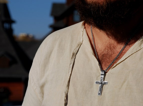 Stainless Steel Orthodox Cross Necklace Minimalist Latin Cross Budded  Russian Slavic Christian Serbian Talisman Necklace Jewelry - AliExpress