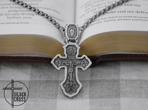 Saint michael cross necklace deals