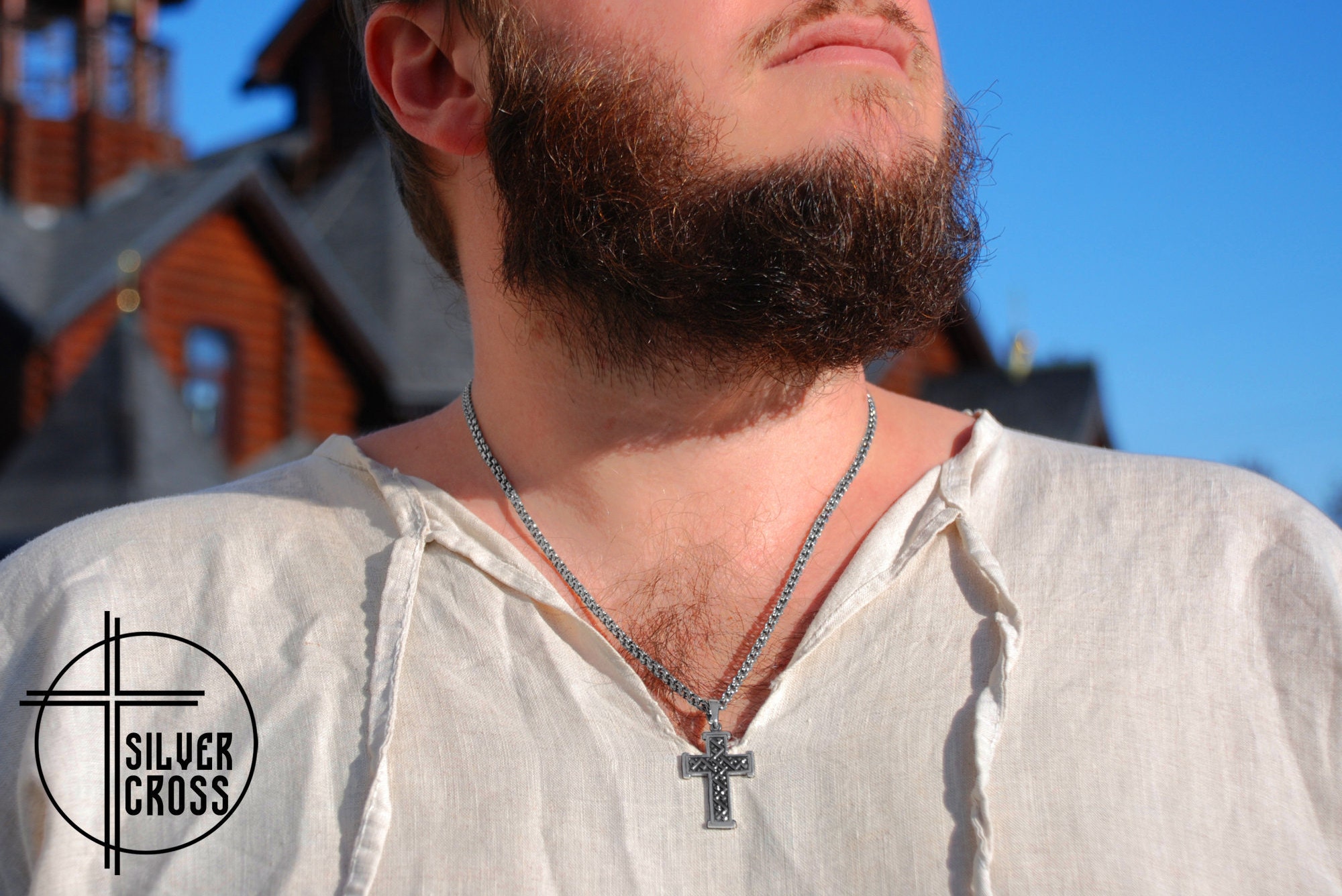 Ukrainian orthodox cross necklace sale