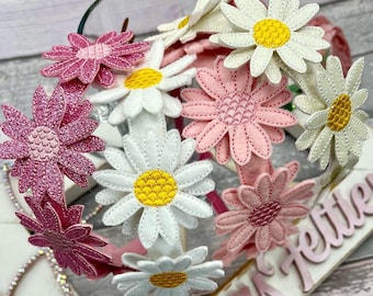 ITH Daisy Headband Slider, Butterfly Felties, Digital Designs, Feltie Designs, Digital Downloads, Embroidery Design