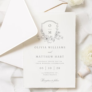 Elegante bruiloft uitnodigingssjabloon | Modern minimalistische Canva Suite (digitale download)