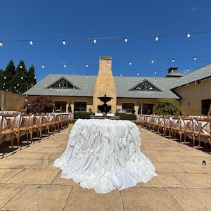 Wedding Table Draping Material - Use Our Fabric To Layer And Drape For Your Wedding Or Event - Table Draping Service Available For Locals