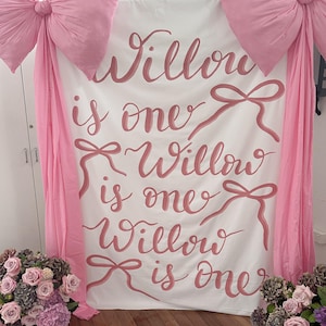 Handbemalter Hintergrund Banner / Geburtstagsbanner / Hochzeitsbanner Statement Banner / Handgeschriebene Kalligraphie / Custom Banner