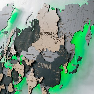 3D LED WOODEN WORLD MAP SKY – Ukrainian Goods