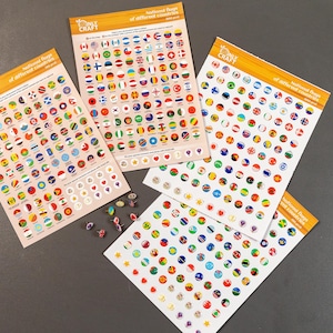 Världsflaggor Poster: Pedagogiskt geografitryck för barn (A5 digital nedladdning)