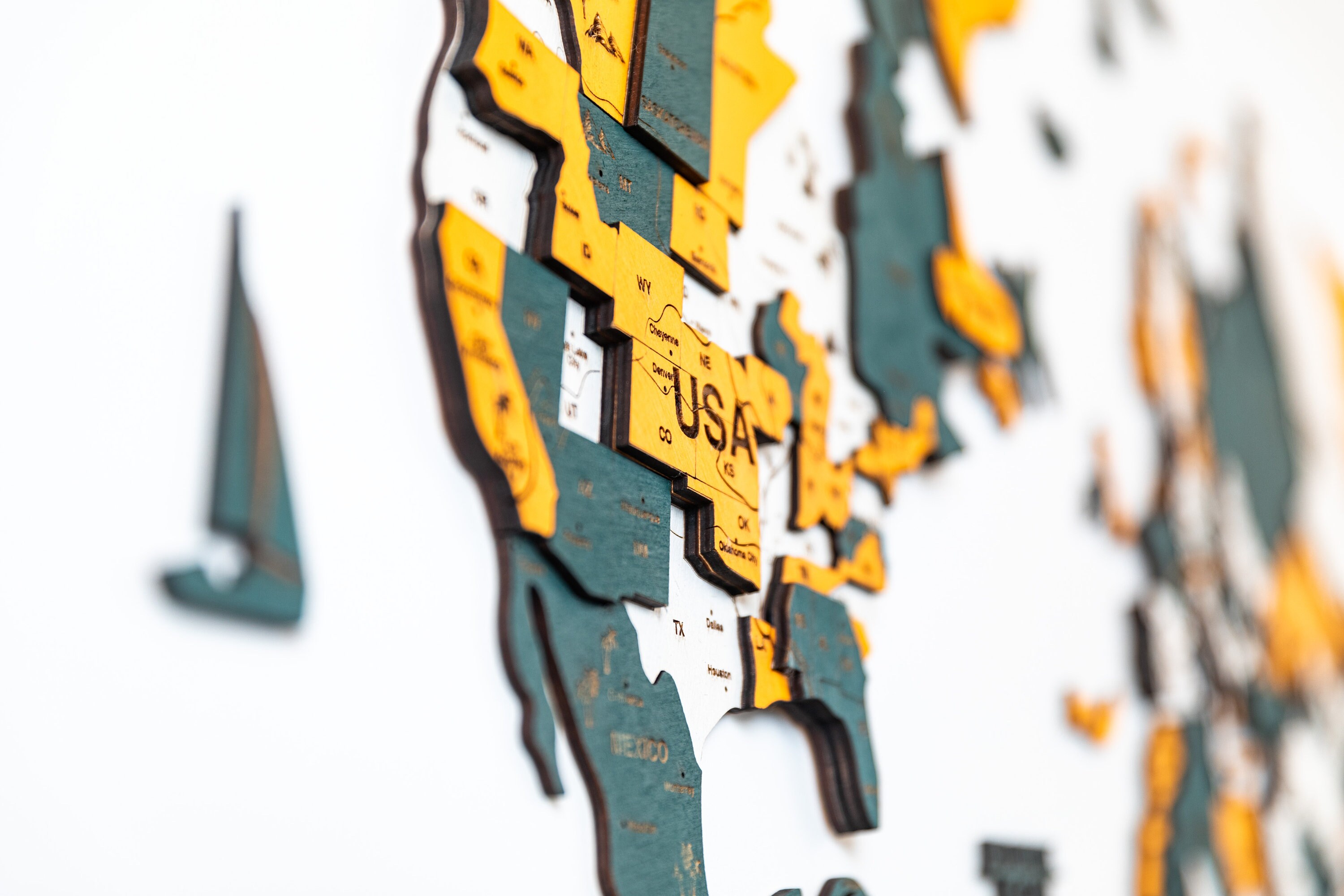 3D Wooden World Map World Wood Map Map Wall Art World Map Etsy Canada