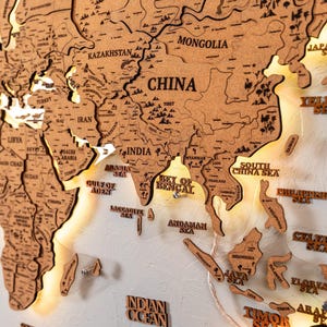 Personalized Cork World Map with Pins – 3D Travel Tracker Wall Art Gift