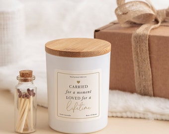Carried for a moment loved for a lifetime scented candle / Miscarriage memorial gift Box for Her Thinking of you Condolence Baby In Heaven