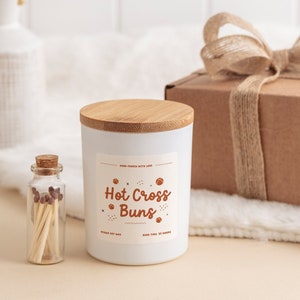 Hot cross buns scented candle / Easter Gift Box for Her Him / Easter decor / Spring gift