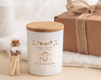 Candela profumata personalizzata per neonato Confezione regalo GRATUITA e mini barattolo di fiammiferi Regalo per futuri genitori mamma papà Baby shower Gravidanza Congratulazioni
