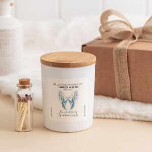 Personalised Memorial Scented Candle / In Loving Memory Christmas Remembrance Gift / Sympathy Gift / Bereavement Mourning Memorial Keepsake