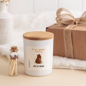 Personalised To My Special Mummy Scented Candle with Name / Mum Birthday Christmas Mother&#39;s Day Gift / Mama Bear Baby Bear / Women